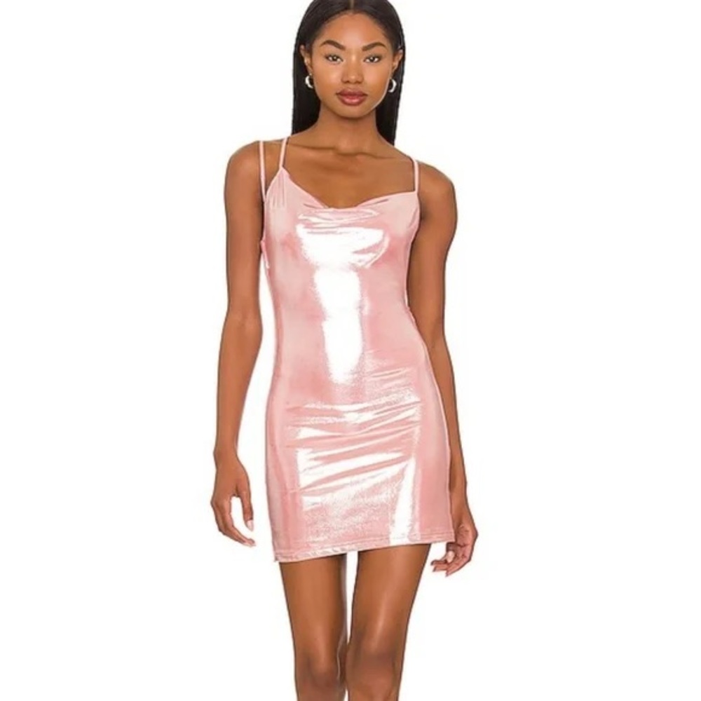 Superdown Metallic Pink Dress